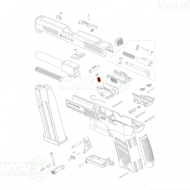 Ardymo plokštelės spyruoklė CZ P-10 Disassembly Plate Spring 1