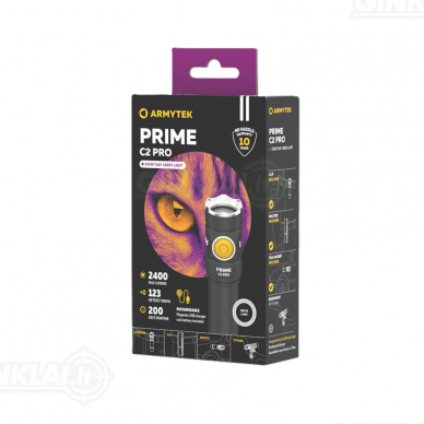 Armytek prožektorius Prime C2 Pro Magnet White 2400 lm 2