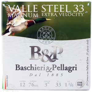 BP Valle Steel 12x76 kal. 3,3 mm 33g 25 vnt