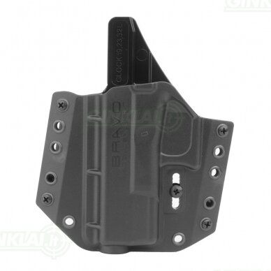 Dėklas pistoletui Bravo Concealment OWB Holster for Glock 19, 23, 32, 45 Kairiarankiui