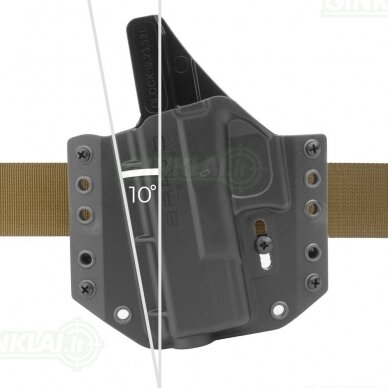 Dėklas pistoletui Bravo Concealment OWB Holster for Glock 19, 23, 32, 45 Kairiarankiui 2