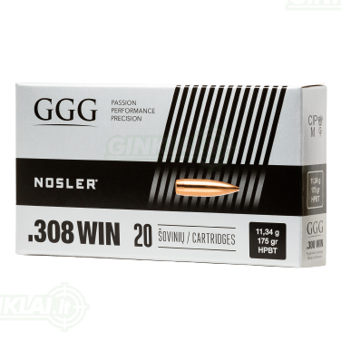 GGG .308 Win. HPBT Nosler 175gr/11,3g 20 vnt.