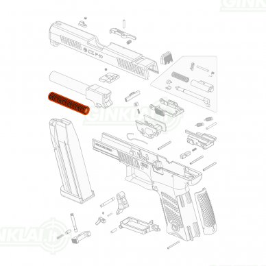 Grąžinimo spyruoklė CZ P-10 C Recoil Mechanism 1