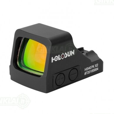 Kolimatorinis taikiklis Holosun HS407K-RD X2 Red Dot 2