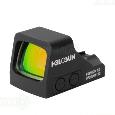 Kolimatorinis taikiklis Holosun HS507K-GR X2 Open Reflex SubCompact Pistol Sight Green 6