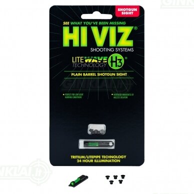 Kryptukas lygiavamzdžiui HIVIZ LiteWave H3 Plain Barrel Bead Replacement Sight 3