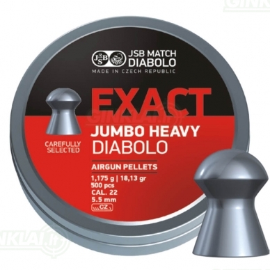 Kulkelės JSB Diabolo JUMBO Exact Heavy 5,52 mm 250 vnt.