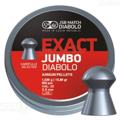 Kulkelės JSB Diabolo JUMBO Exact 5,52 mm 500 vnt.