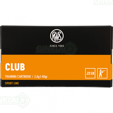 RWS 22LR Club 2,6g 40grs 50vnt.