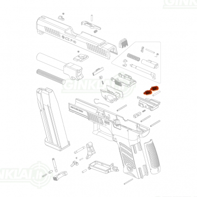 Nuleistuko traukės spyruoklė CZ P-10 Trigger Bar Spring 1