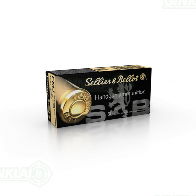 Pistoletiniai šoviniai Sellier&Bellot .45 ACP FMJ 14,9g 50 vnt.