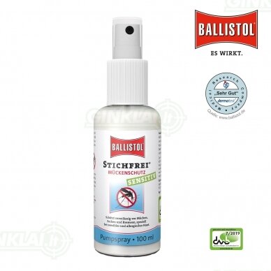 Priemonė nuo erkių ir uodų Ballistol Stichfrei 100 ml