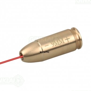 Prišaudymo lazeris Vector Optics Cartridge Red Laser Bore Sight 9 mm kalibrui