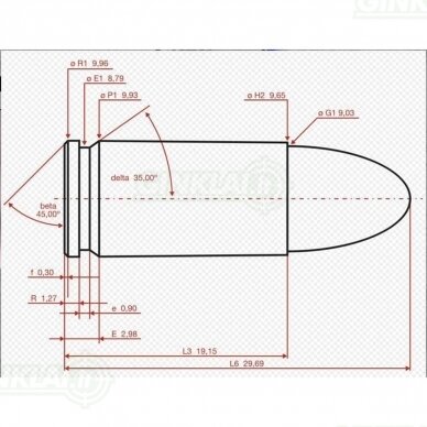 Prišaudymo lazeris Vector Optics Cartridge Red Laser Bore Sight 9 mm kalibrui 3