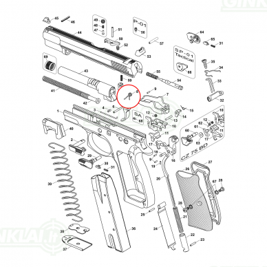 Spyruoklė CZ Trigger Spring Shadow 2 , SP-01, 75 1