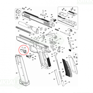 Svirtis Slide Stop CZ Shadow 2 / 75 D Ccompact 1