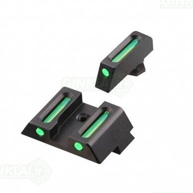 Taikikliai Glock GunPany Fiber Sights Combo Long Version Green SCIS-05