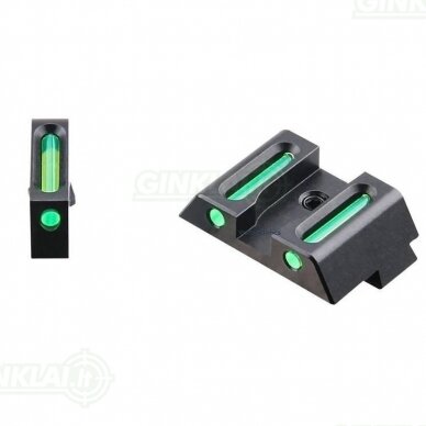 Taikikliai Glock GunPany Fiber Sights Combo Long Version Green SCIS-05 2