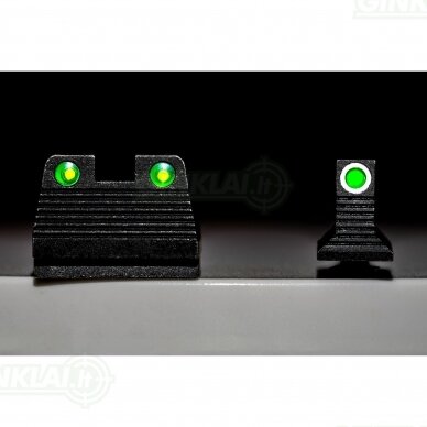 Taikikliai naktiniai HIVIZ Co-Witness Tritium Sight Set for Glock MOS 1