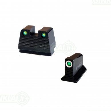 Taikikliai naktiniai HIVIZ Co-Witness Tritium Sight Set for Glock MOS