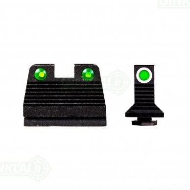 Taikikliai naktiniai HIVIZ Co-Witness Tritium Sight Set for Glock MOS 2