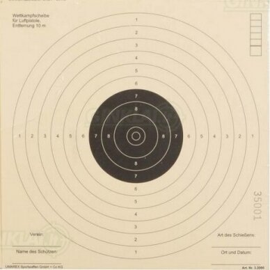 Taikiniai pneumatiniam pistoletui ISSF 17x17 cm, 100 vnt.