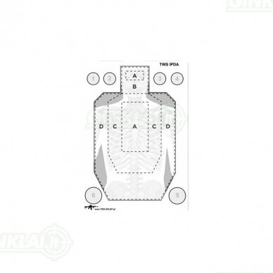 Taikinys Tactical Weapon System Shooting target TWS IDPA 10 vnt.